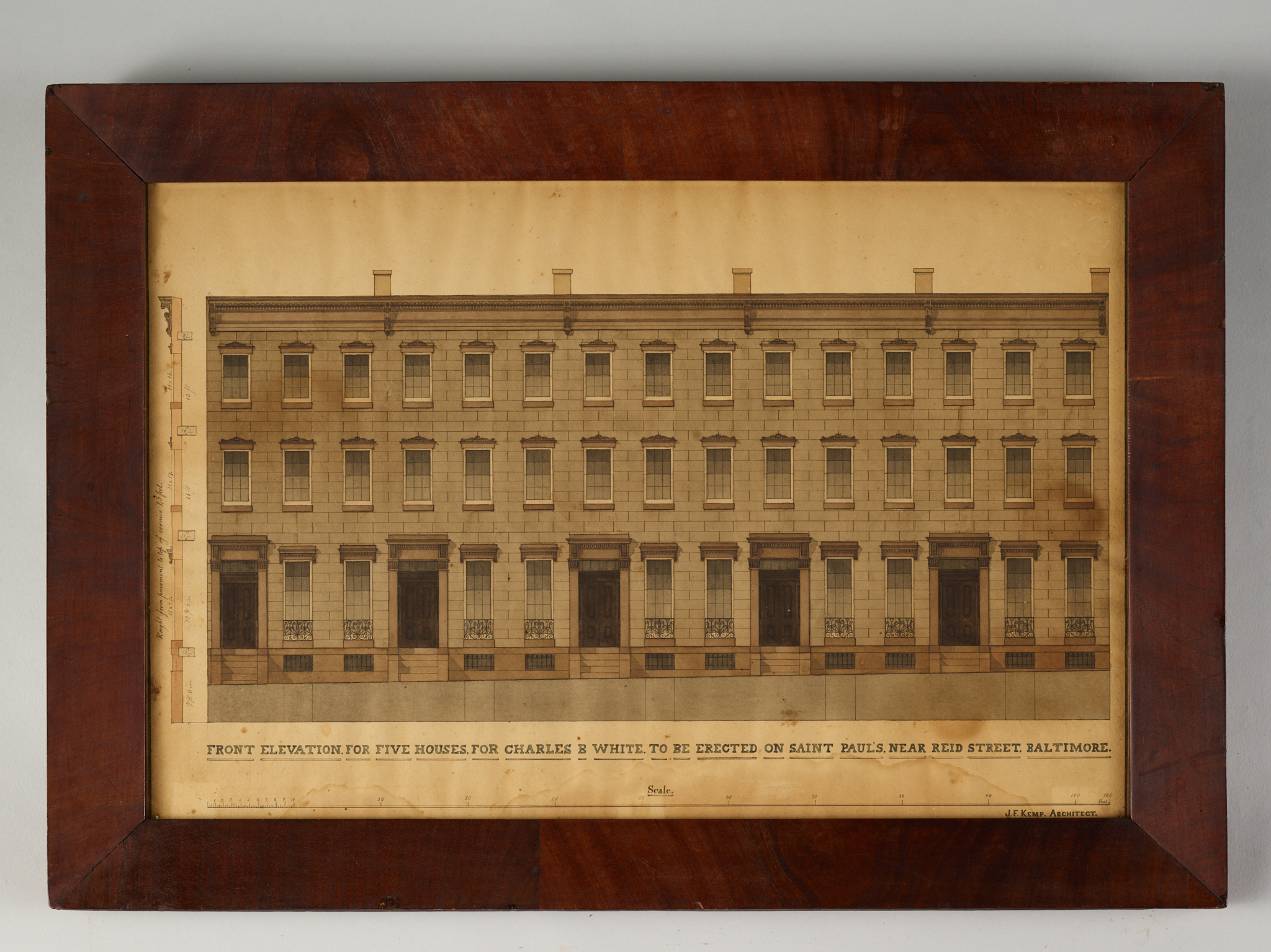 Front Elevation for Five Houses For Charles B White